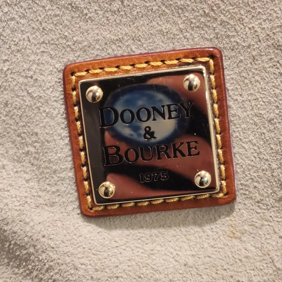 Dooney & Bourke Cream and Tan Suede women's handbag. Preppy and classic. - Picture 5 of 8
